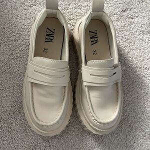 Zara Cream Moccasins with Chunky Sole